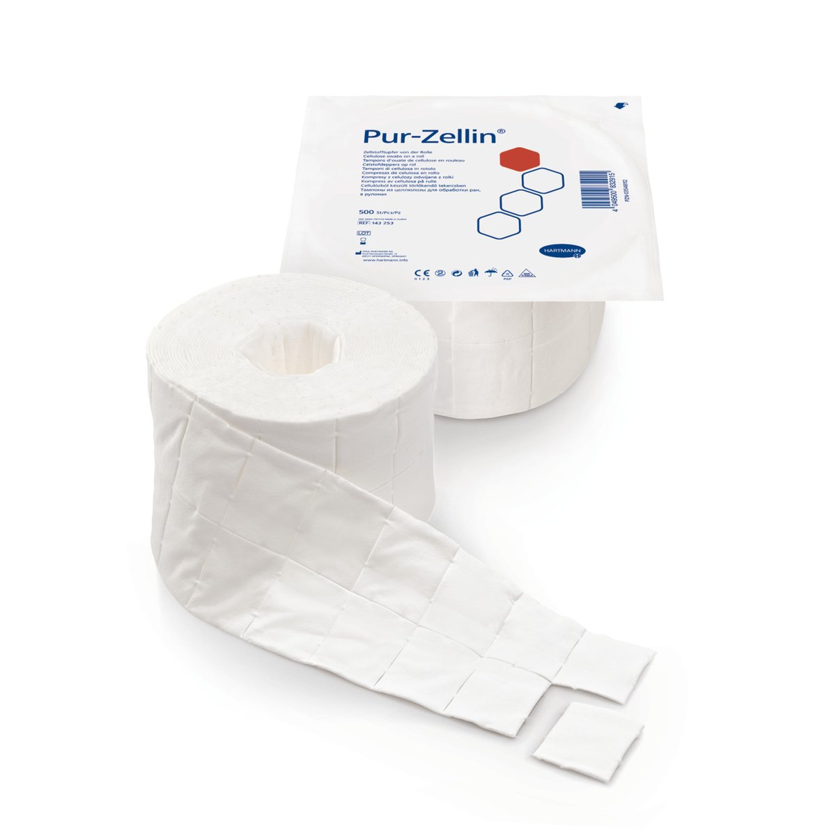 VATA BUNIČITÁ DĚLENÁ PUR-ZELLIN 40X50MM,1ROLE,500KS