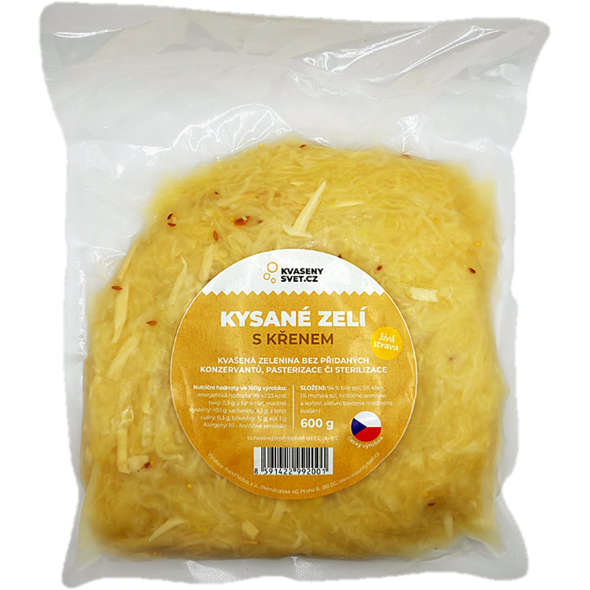 Fond Sidus Kysané zelí s křenem – kvašená zelenina, sáček