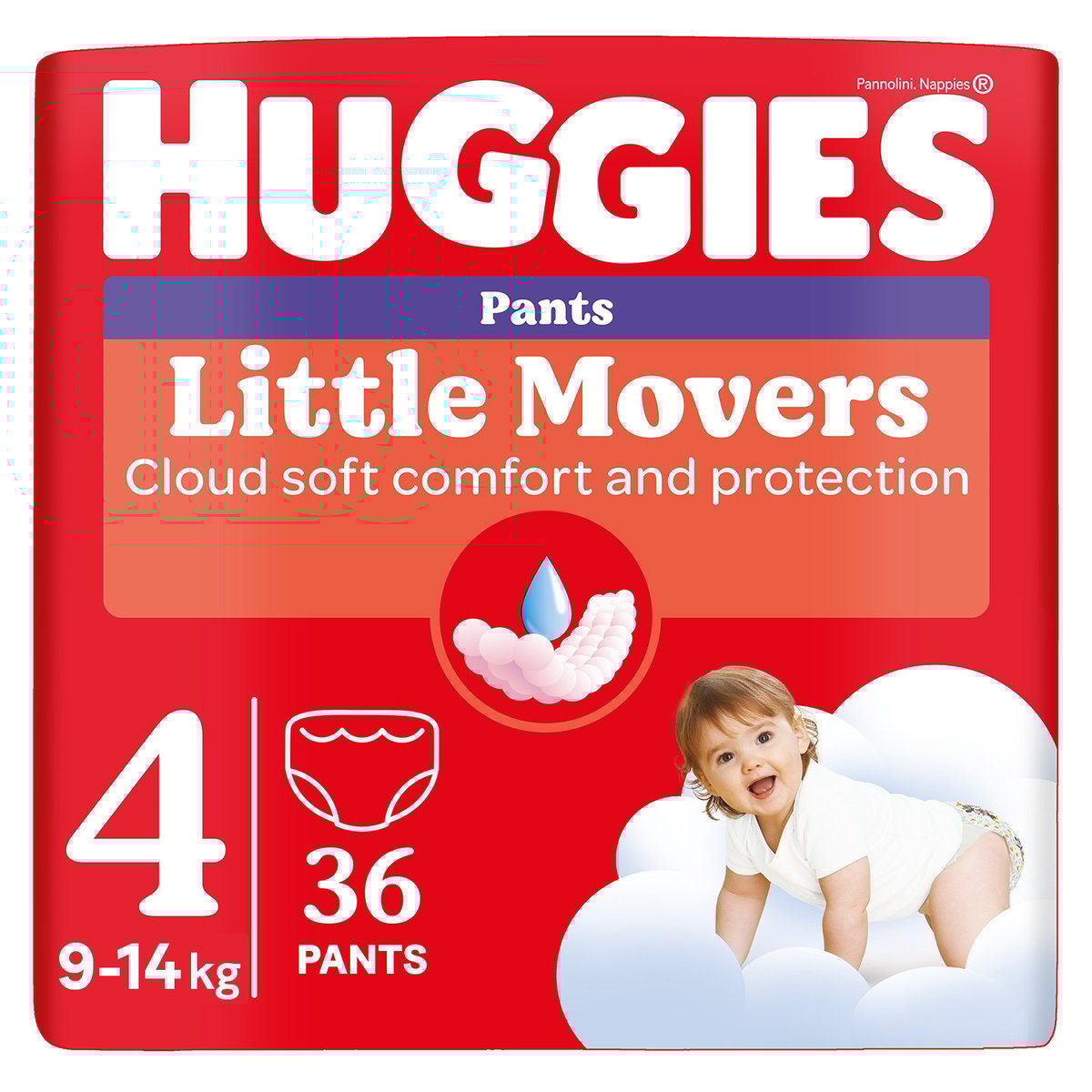 Huggies® Little Movers Pants plenkové kalhotky 4 (9–14 kg)
