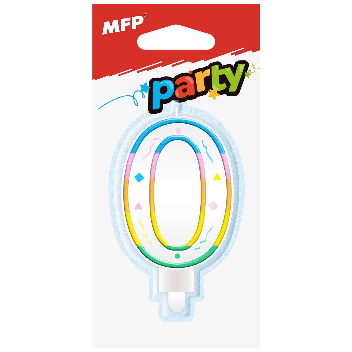 Dortová svíčka č. 0 duhová