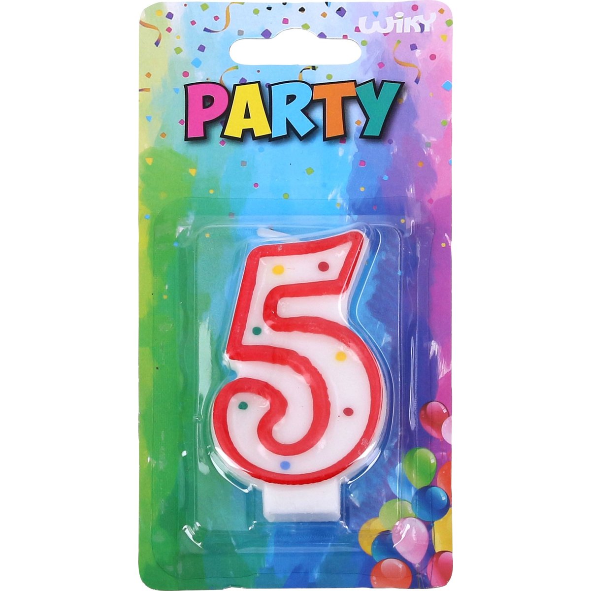 Dortová svíčka č. 5 duhová