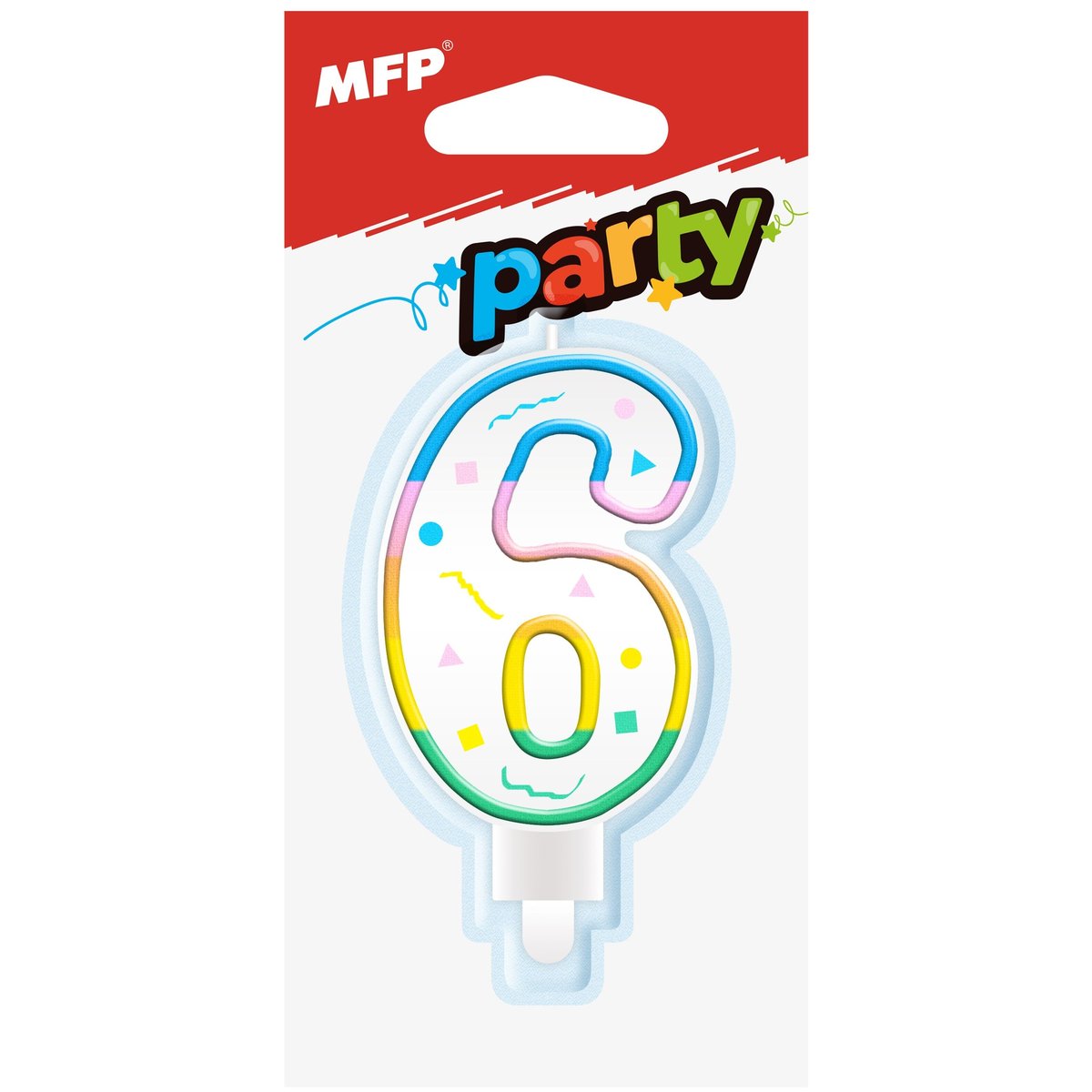 Wiky Párty svíčka číslo 6 červená