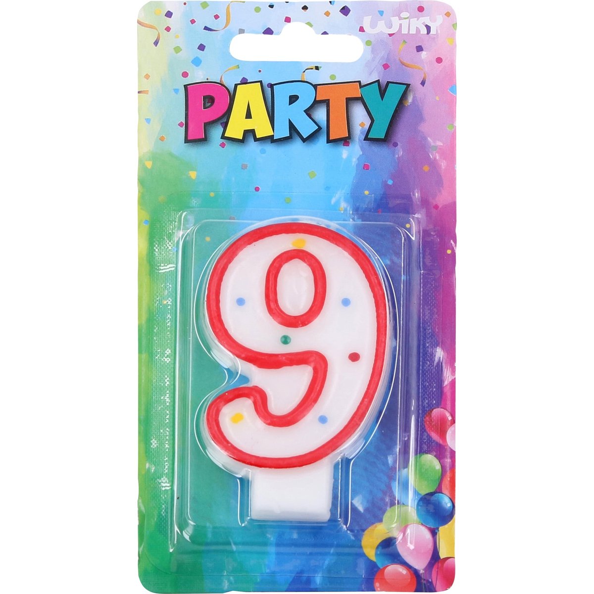 Dortová svíčka č. 9 duhová