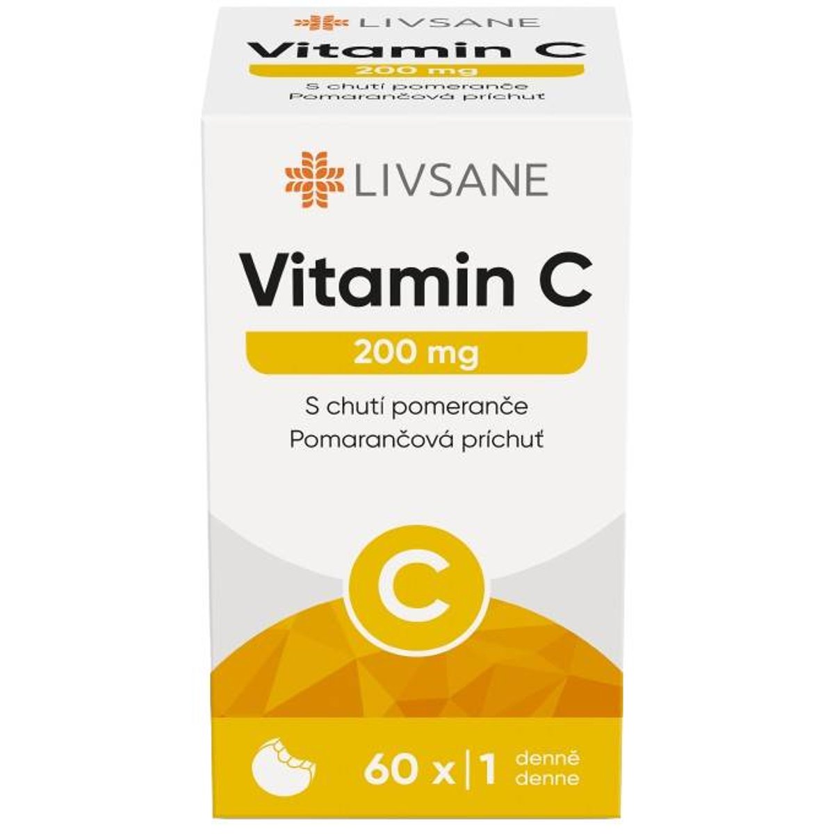 LIVSANE Vitamin C 200mg žvýkací tablety 60ks
