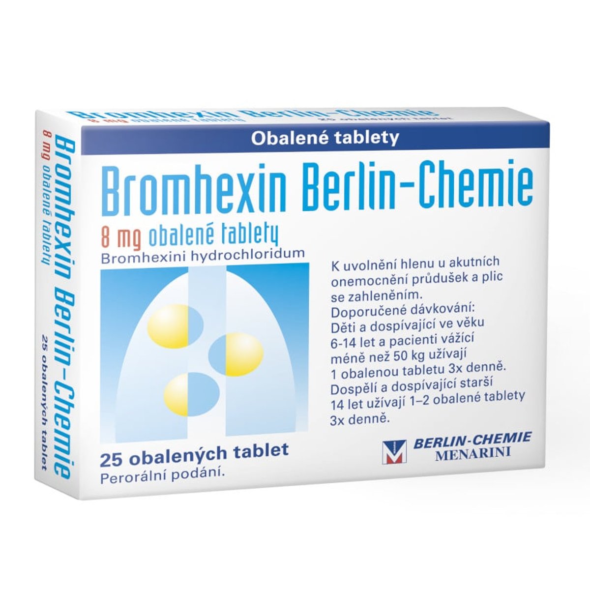 BROMHEXIN BERLIN-CHEMIE 8MG Obalená tableta 25