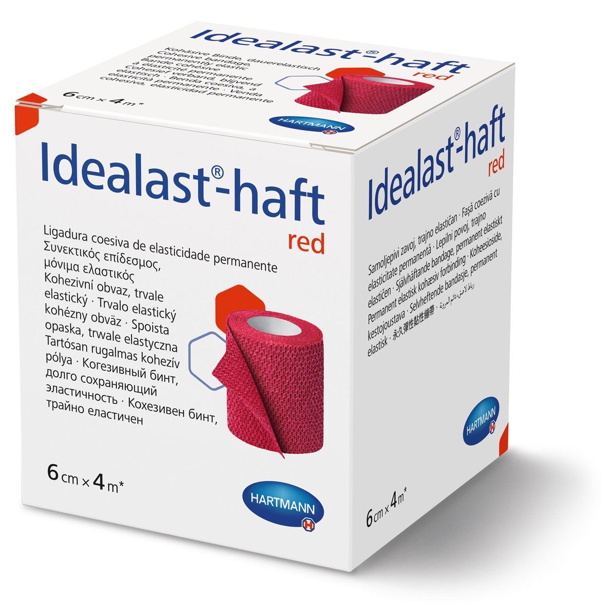 Obin.elast.Idealast-haft color 6cmx4m/1ks červená