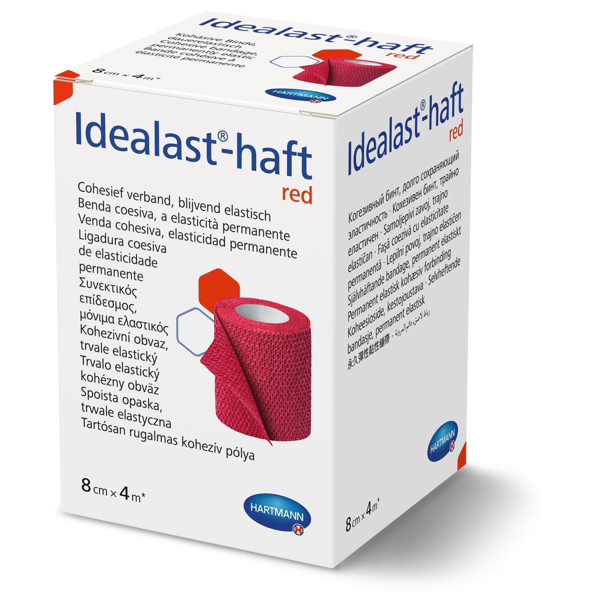 Obin.elast.Idealast-haft color 8cmx4m/1ks červená