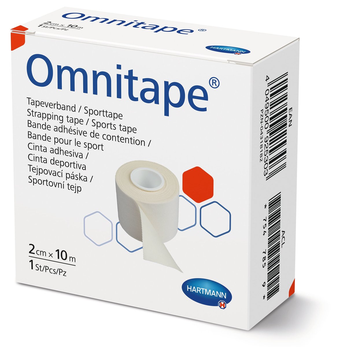 Páska fixační pro taping Omnitape 2cmx10m/1ks