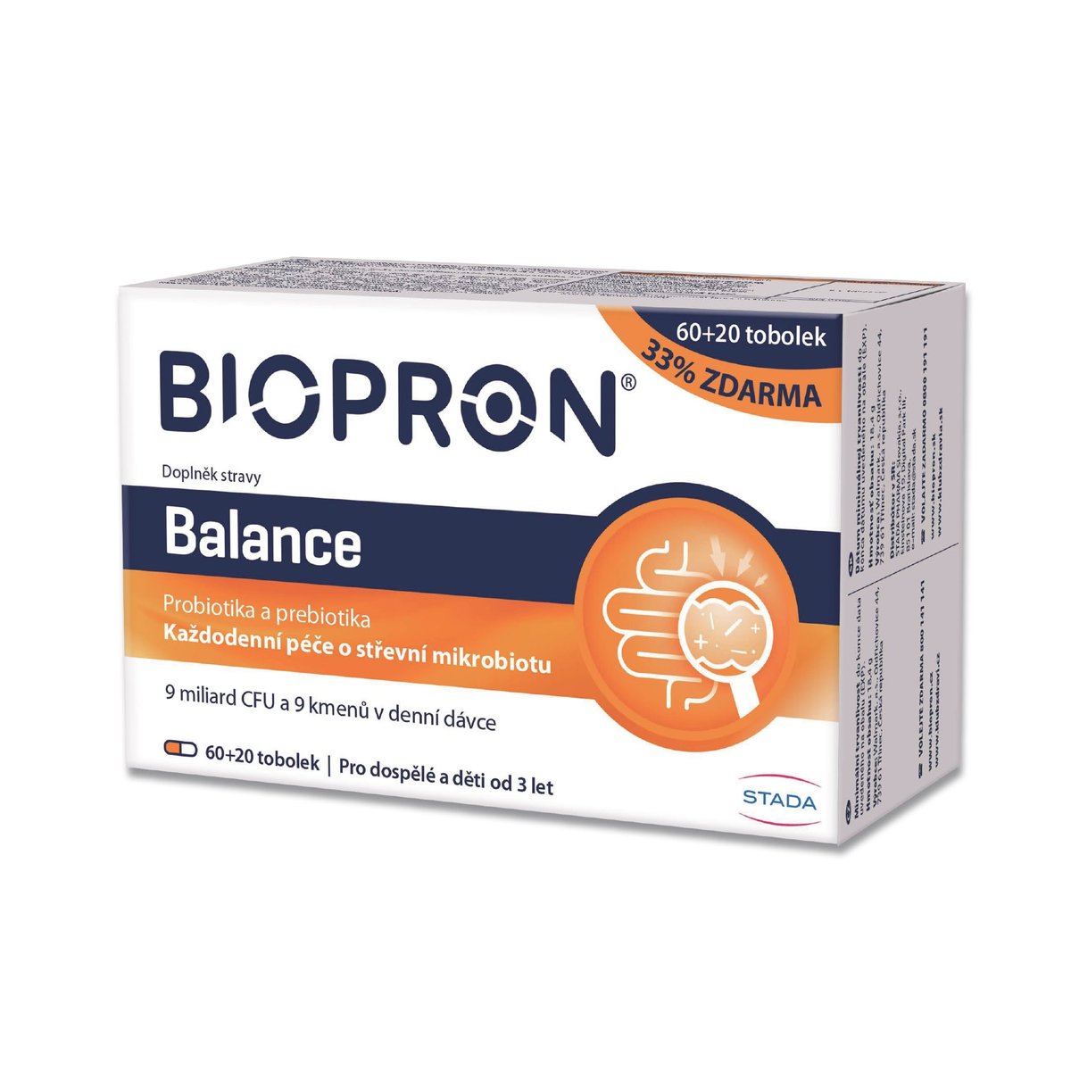 Biopron Balance probiotika tob.60+20