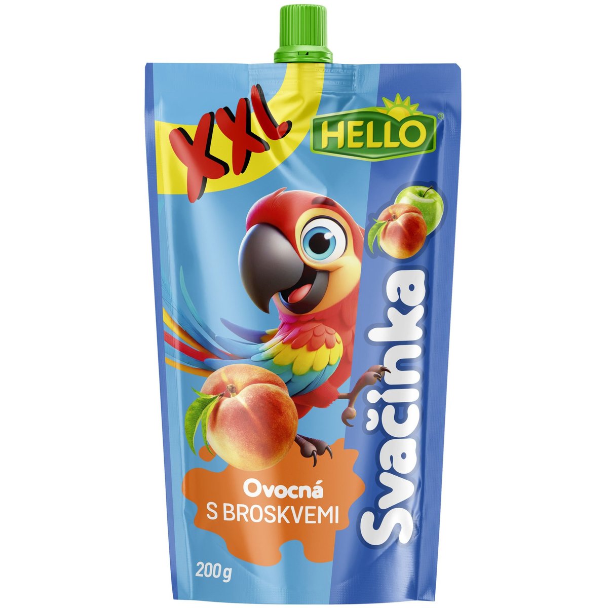 Hello Ovocná svačinka XXL s broskvemi kapsička