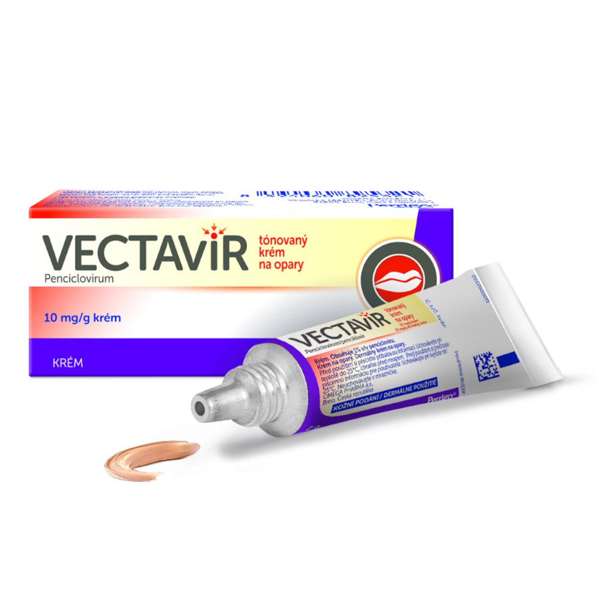 Levně VECTAVIR TÓNOVANÝ KRÉM NA OPARY 10MG/G krém 1X2G
