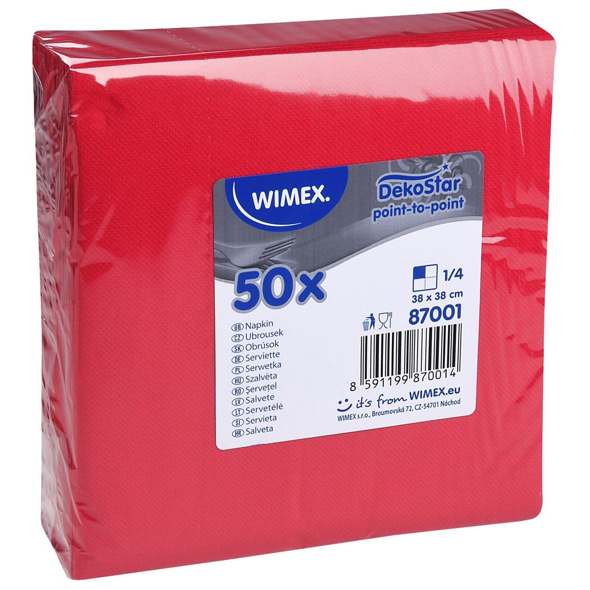 DekoStar Ubrousky červené 38×38 cm