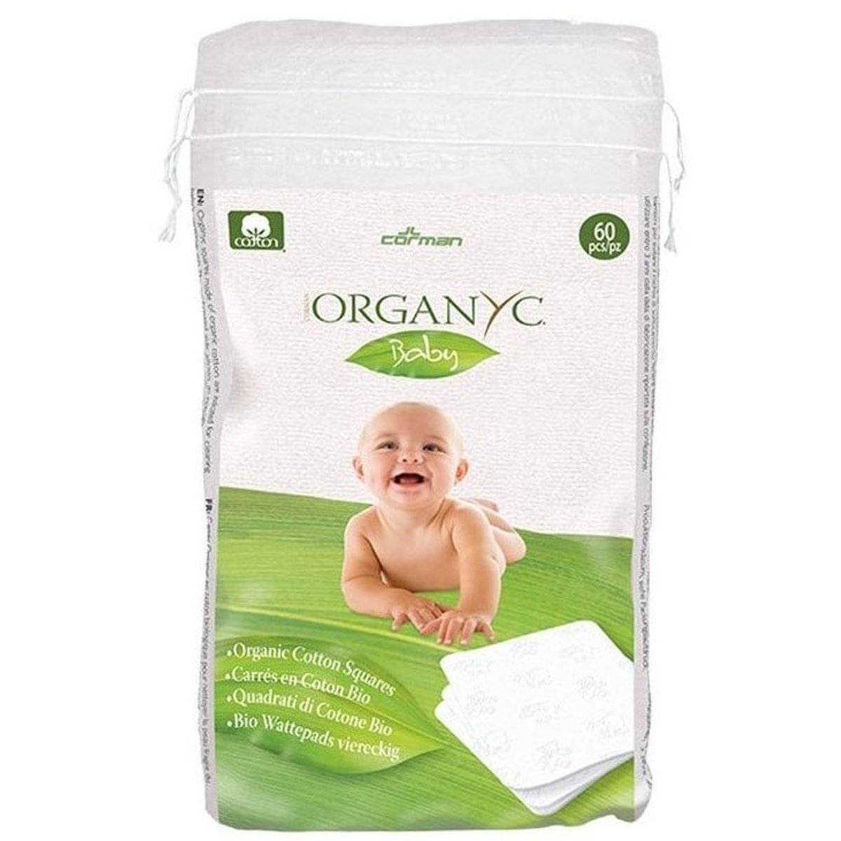 ORGANYC Čistící čtverce suché, 60ks