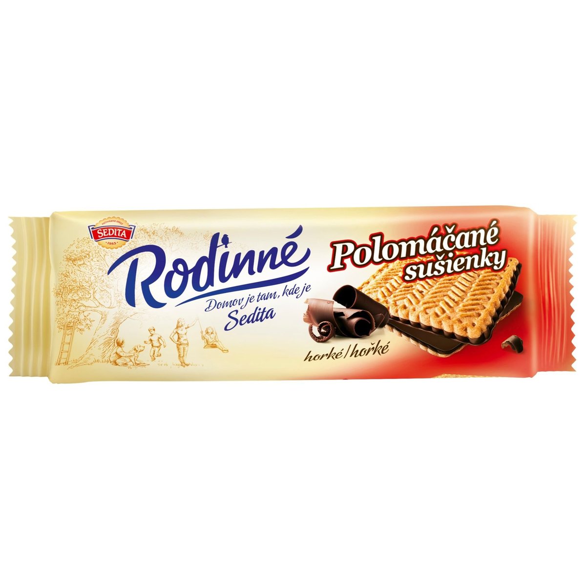 Sedita Rodinné sušenky polomáčené hořké