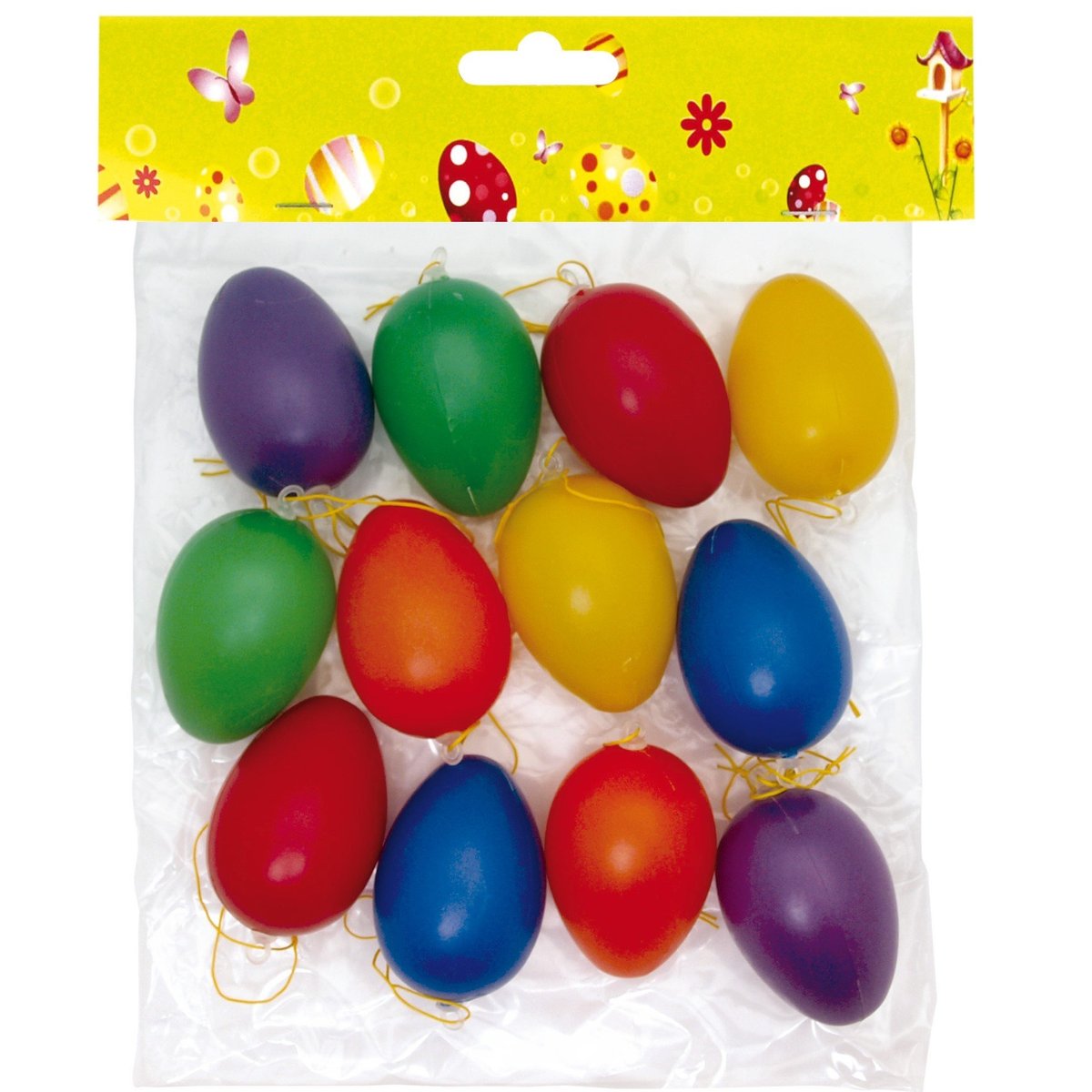 Velikonoční plastová vajíčka na šňůrce