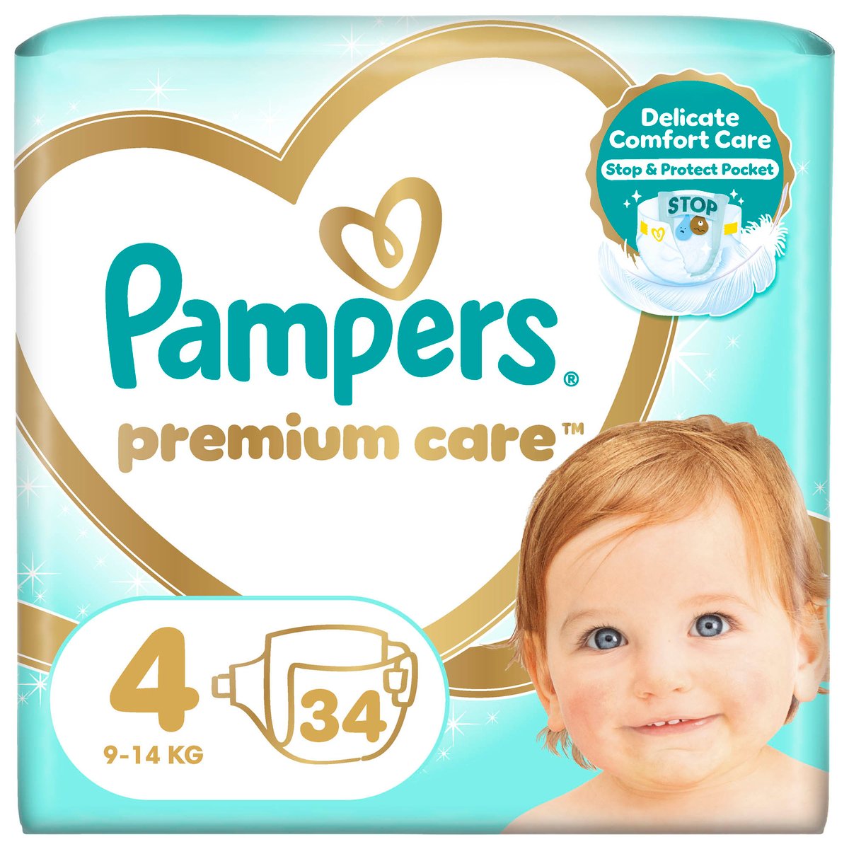 Pampers Premium care jednorázové plenky 4 (9–14 kg)