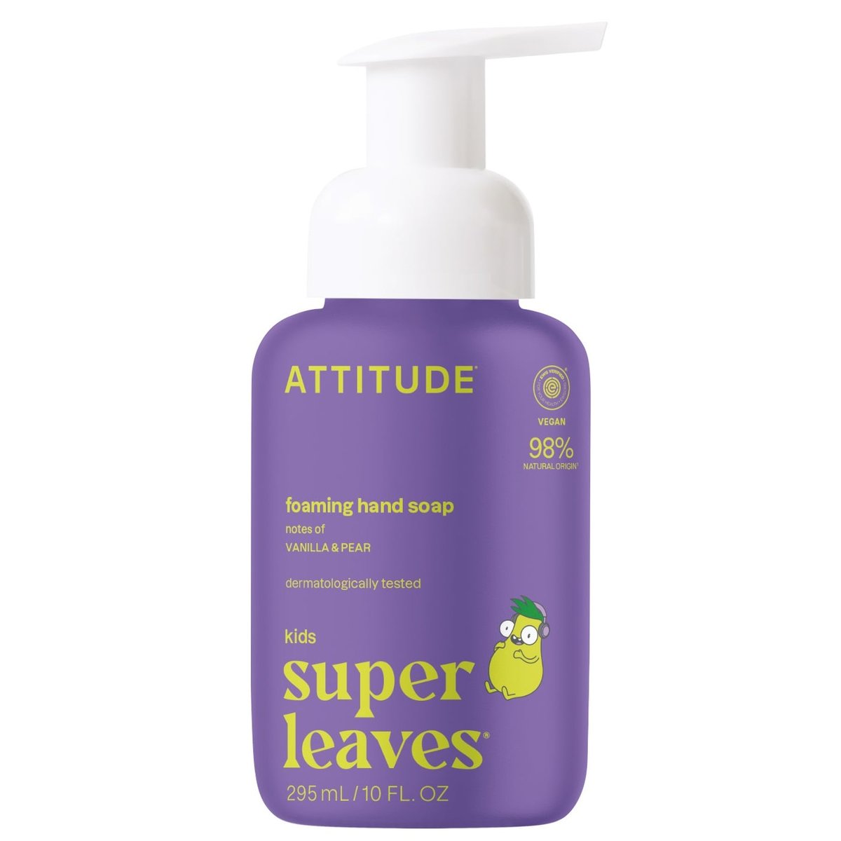 Attitude Super Leaves Kids pěnivé mýdlo na ruce, vanilka a hruška