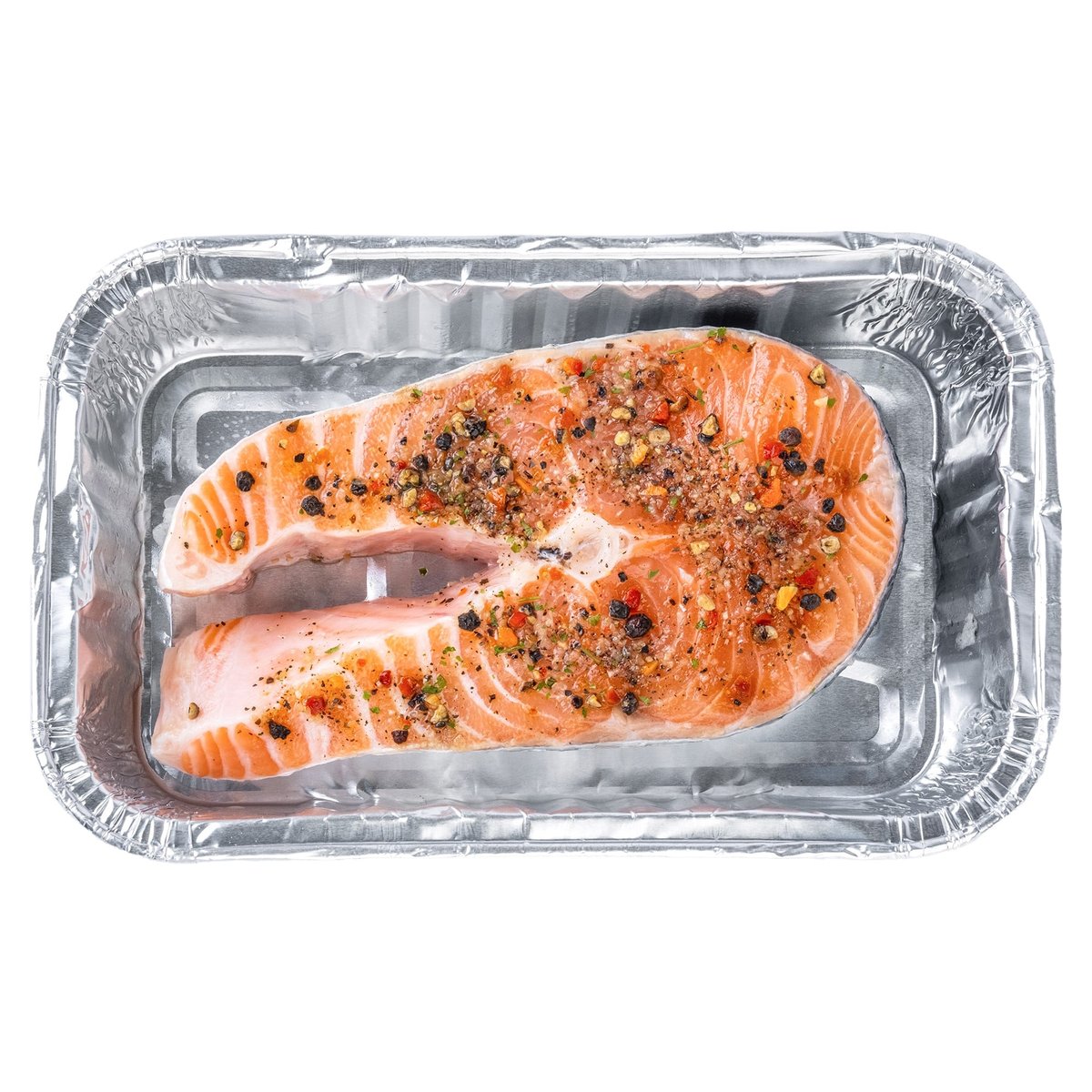 Losos steak s kořením na gril