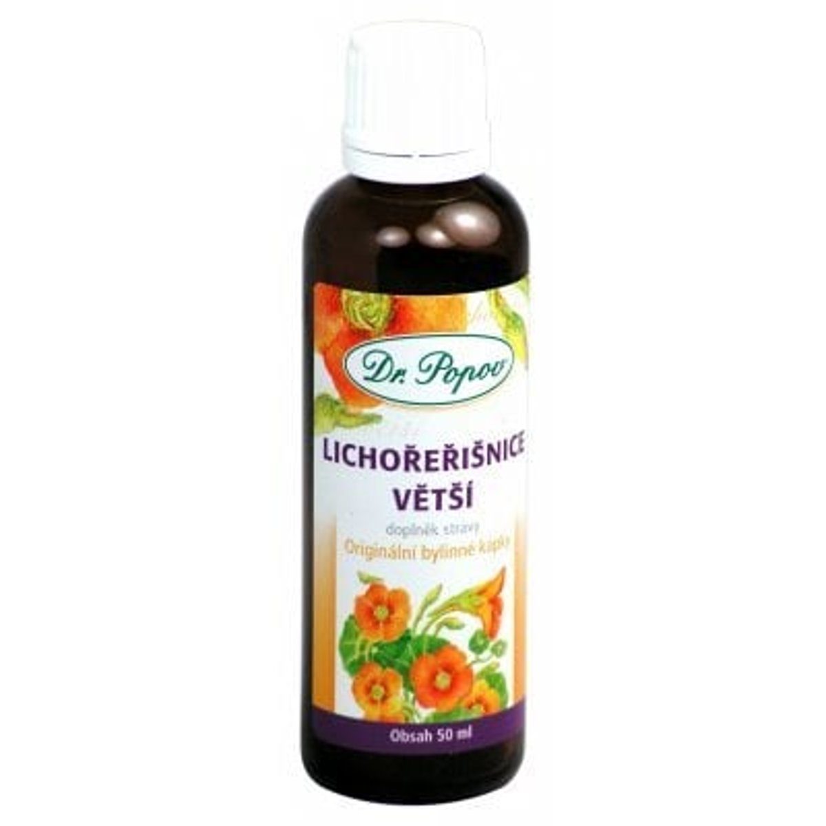 Lichořeřišnice větší, originální bylinné kapky, 50 ml Dr. Popov