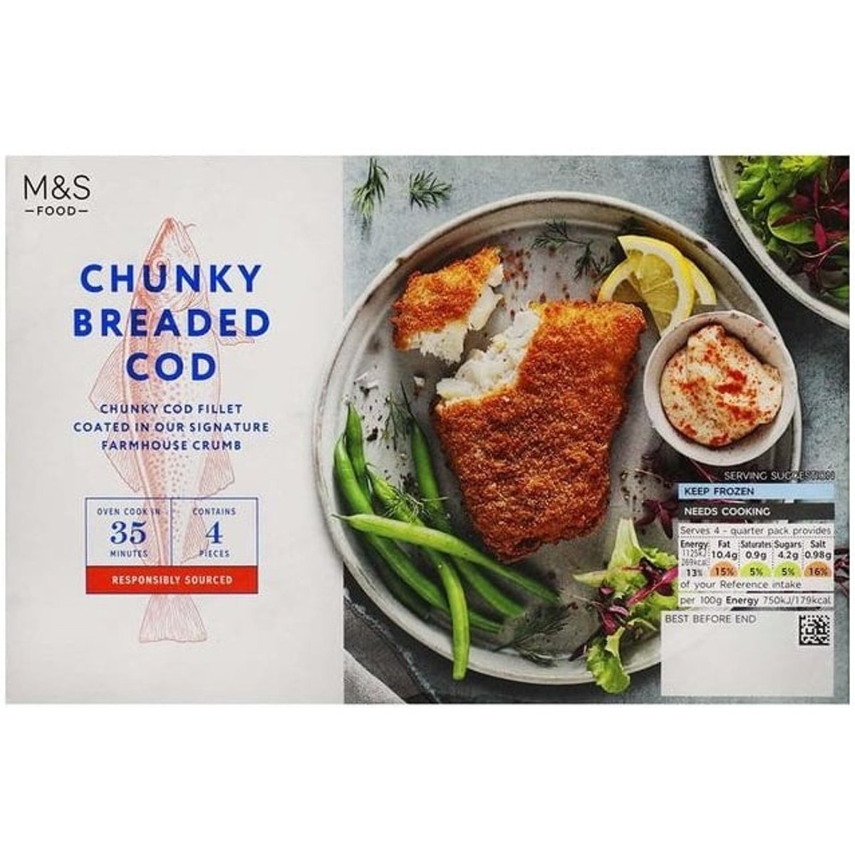 Marks & Spencer Obalený filet z tresky ve strouhance