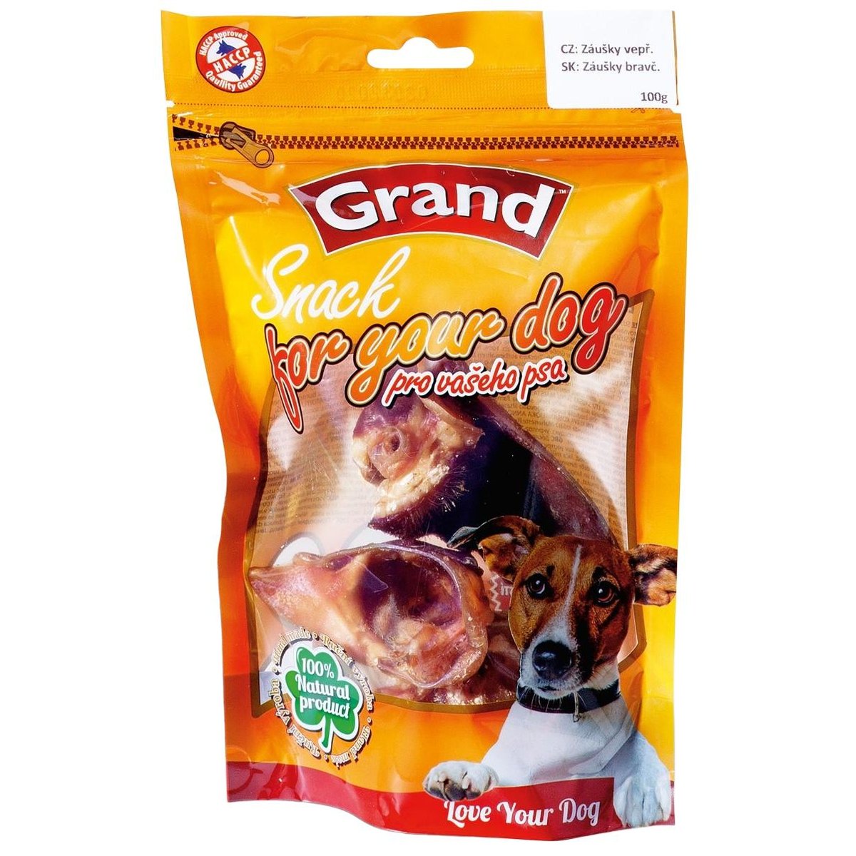 GRAND Suš. Mňamka vepř.záušky 100 g