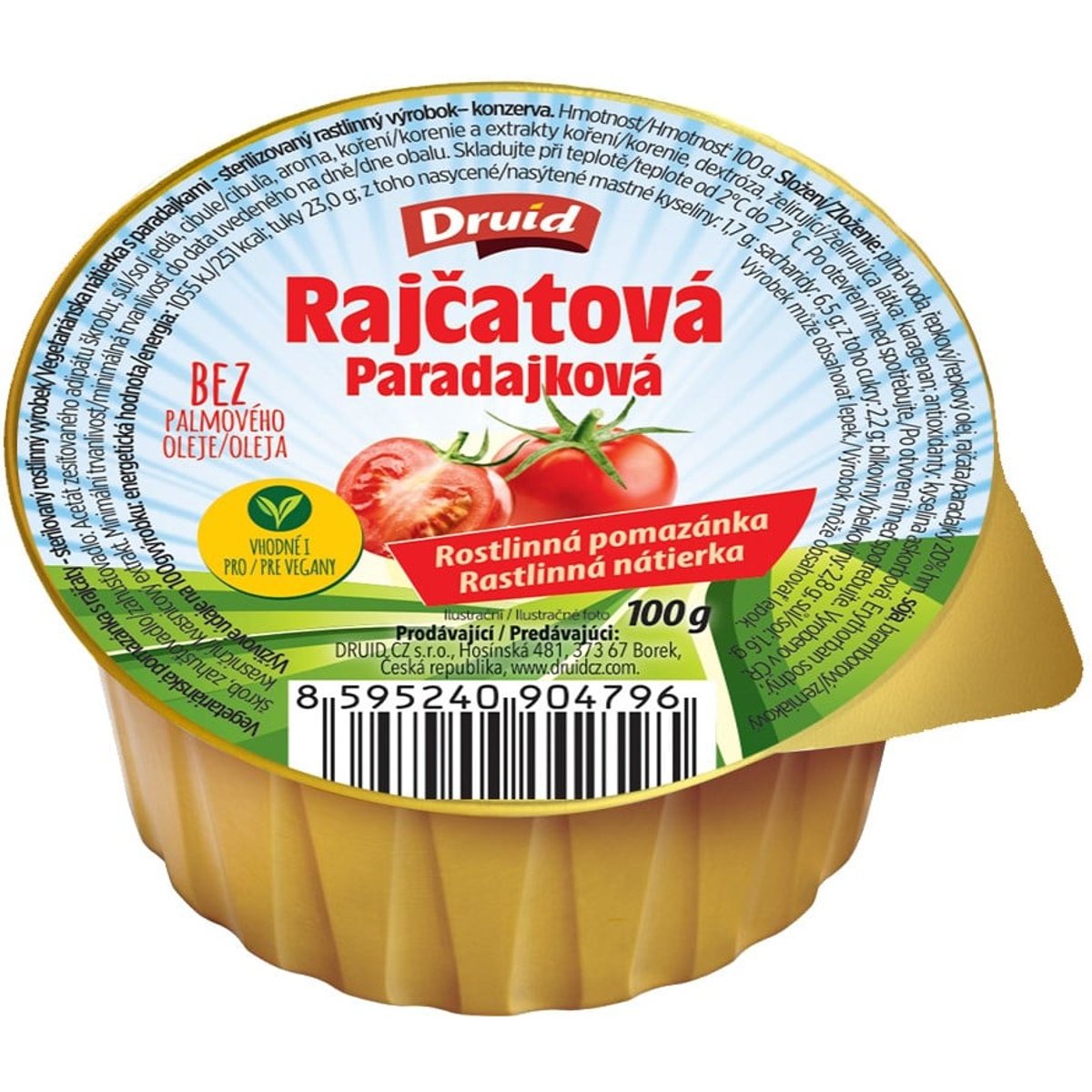 Druid Vegetariánská rajčatová pomazánka