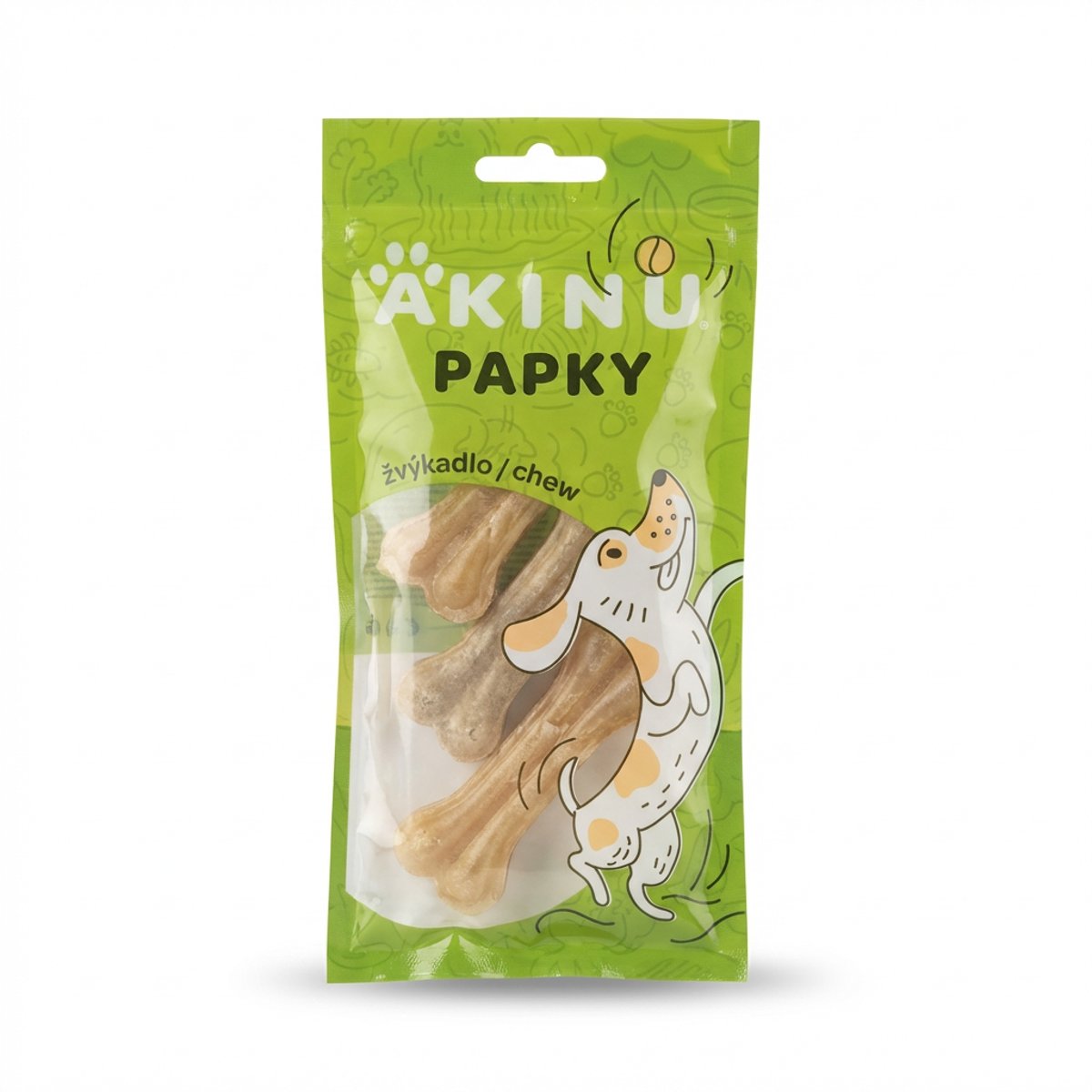 Akinu Kost žvýkací přírodní z kůže pro psy 8 cm