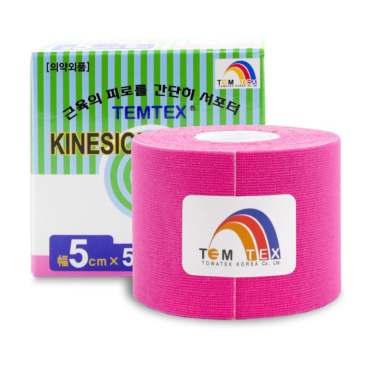 TEMTEX kinesio tejpovací páska růžová 5cmx5m