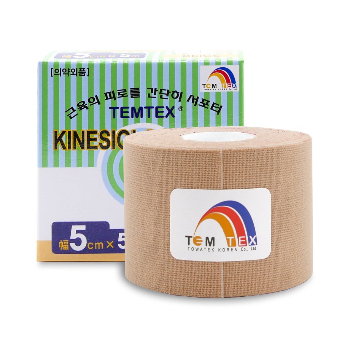 TEMTEX kinesio tejpovací páska béžová 5cmx5m