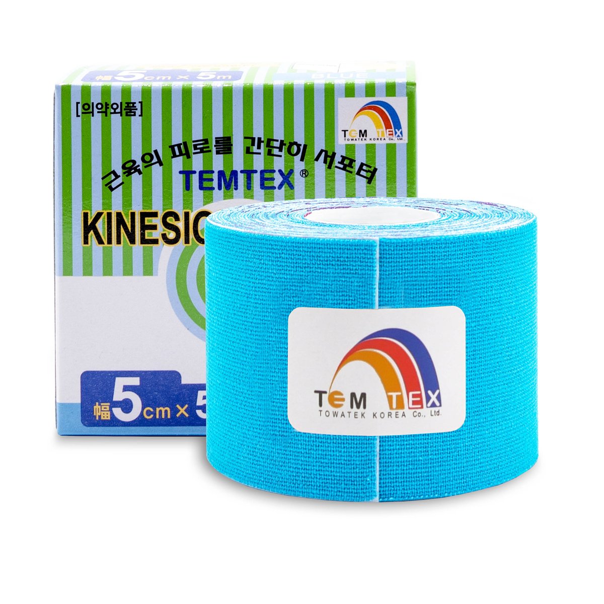 TEMTEX kinesio tejpovací páska modrá 5cmx5m