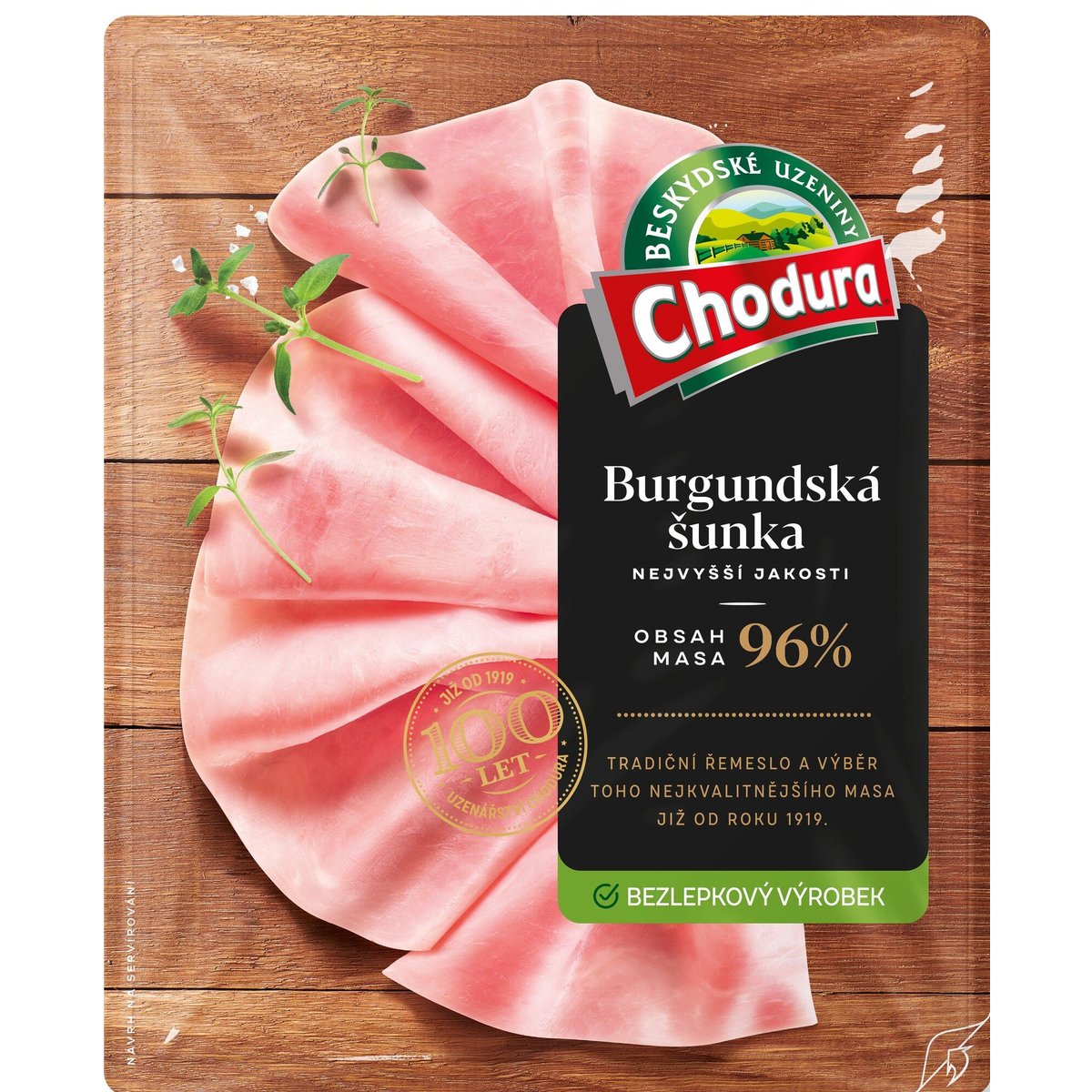 Chodura Burgundská šunka s obsahem masa 96 %