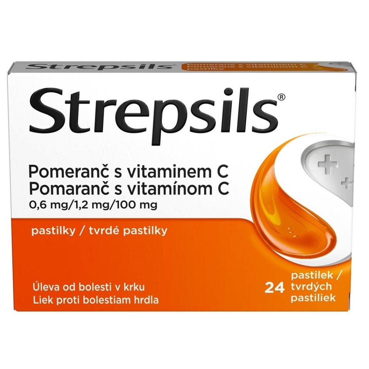 STREPSILS POMERANČ S VITAMINEM C pastilka 24