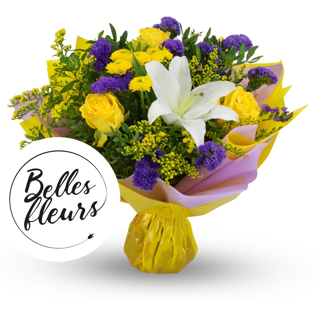 Belles Fleurs Kytice žluto-fialová