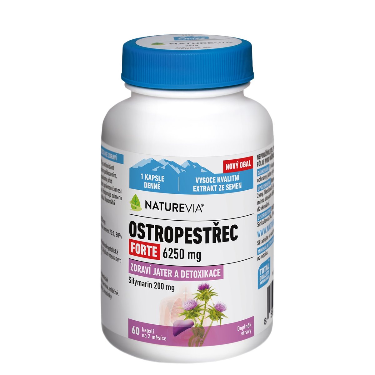 NatureVia Ostropestřec forte cps.60