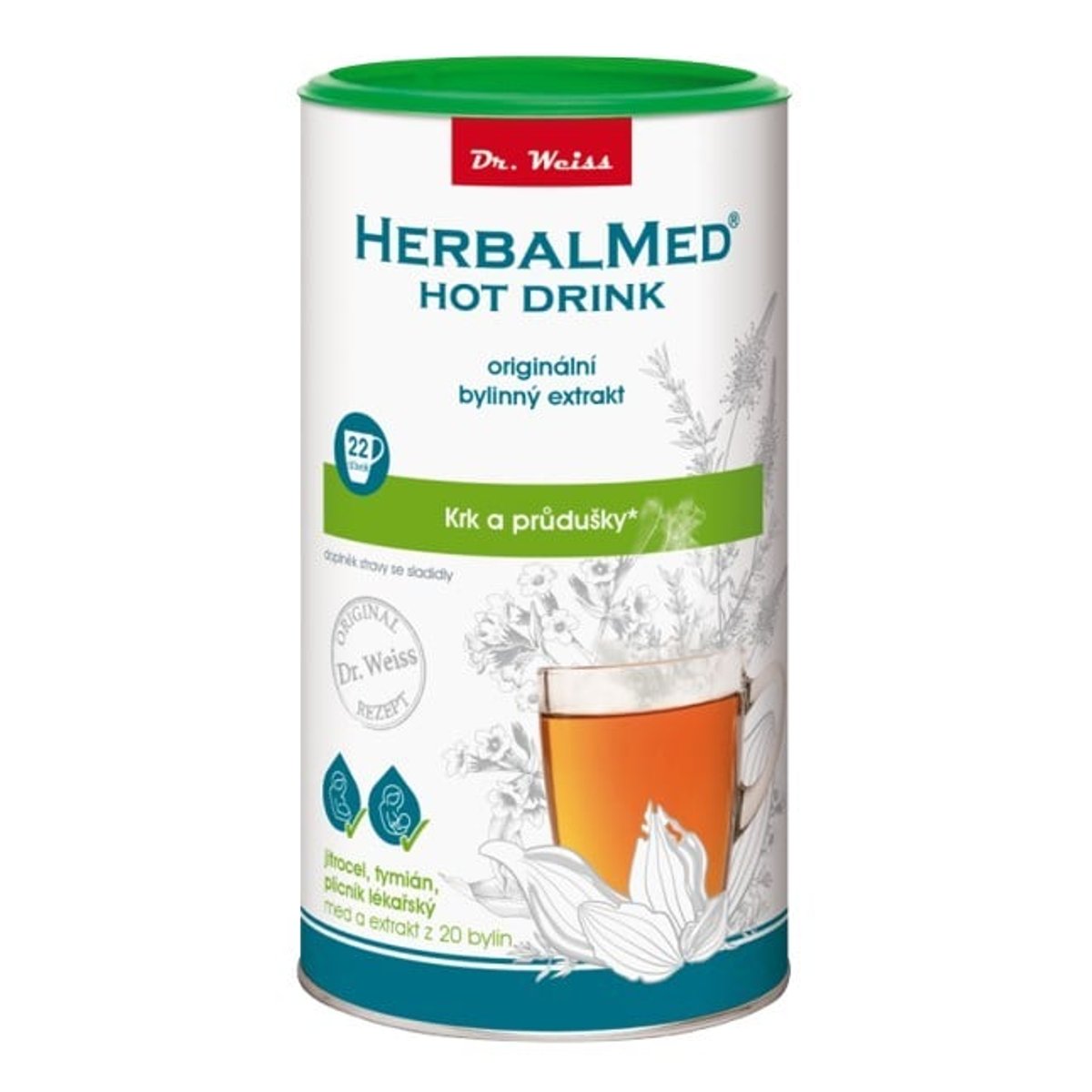 HERBALMED HotDrink Dr.Weiss krk průdušky 180g+vitC