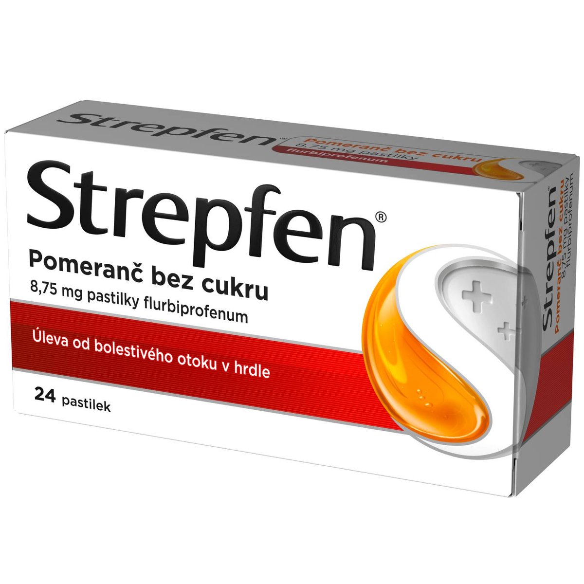 STREPFEN POMERANČ BEZ CUKRU 8,75MG pastilka 24