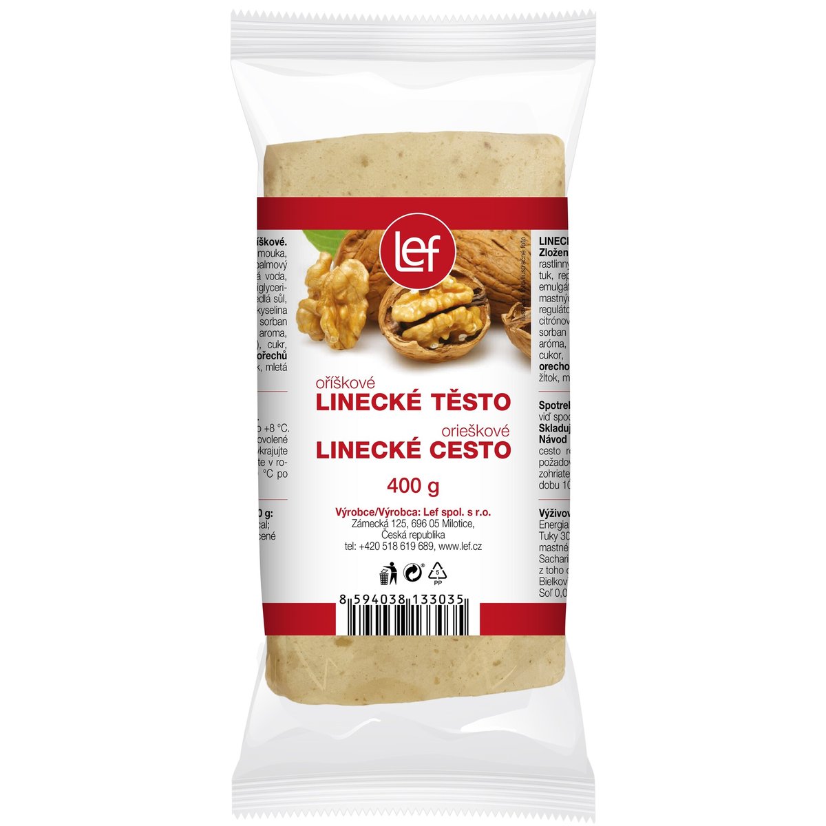 Lef Linecké těsto oříškové