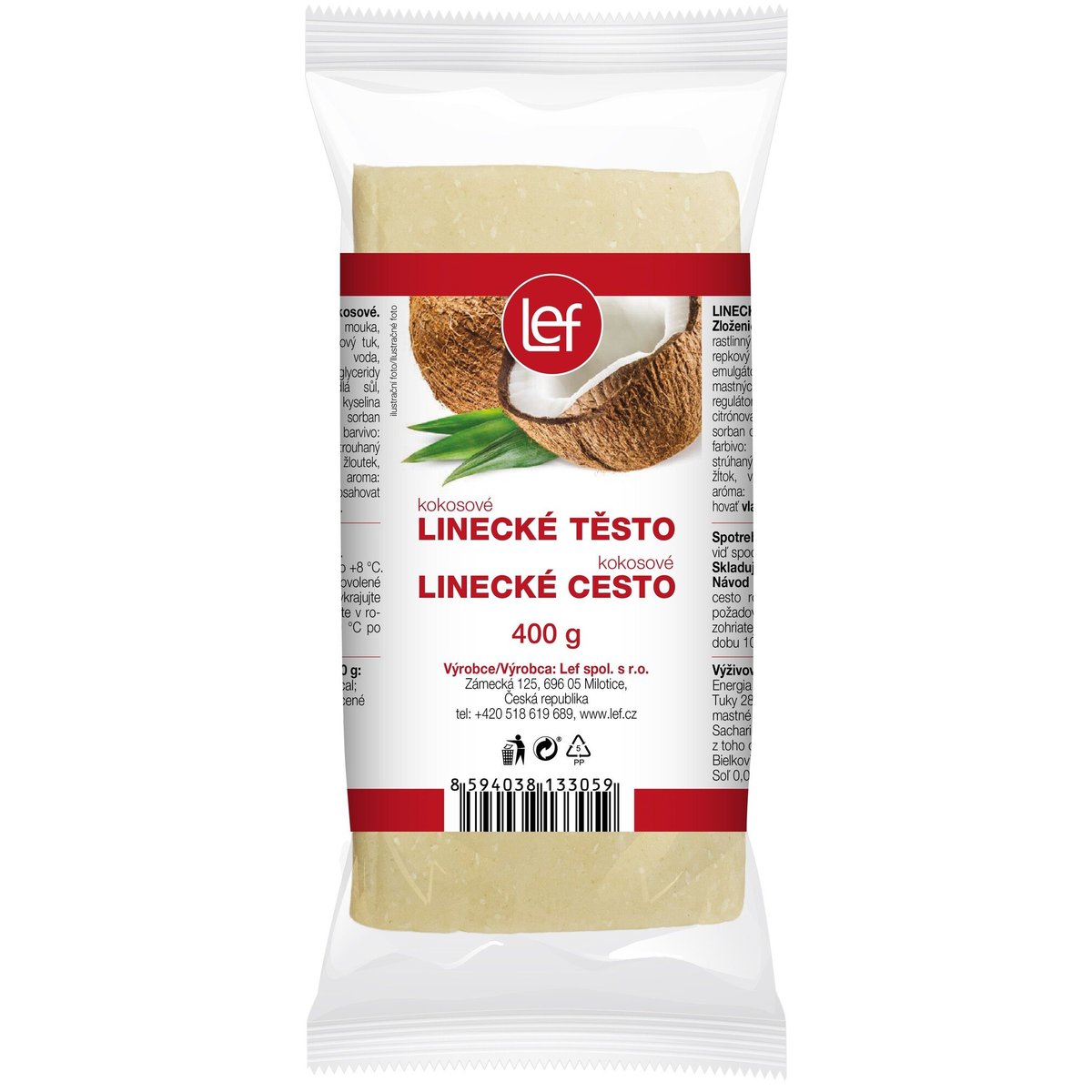 Lef Linecké těsto kokosové