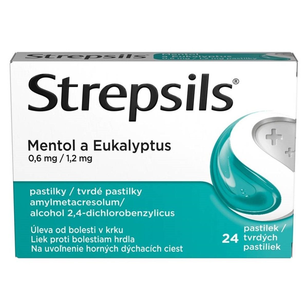 STREPSILS MENTOL A EUKALYPTUS 0,6MG/1,2MG pastilka 24