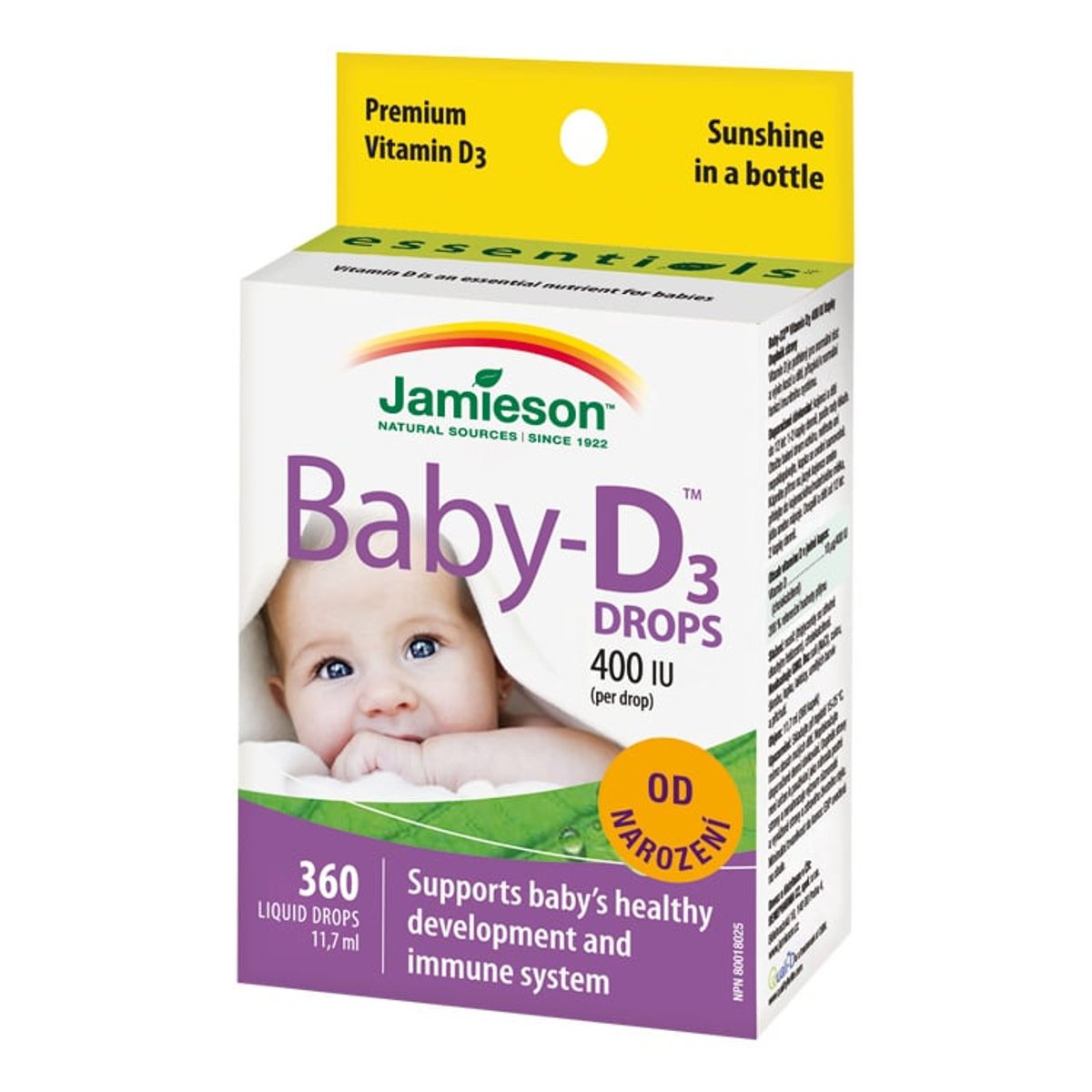 JAMIESON Baby-D3 Vitamín D3 400 IU kapky 11.7ml