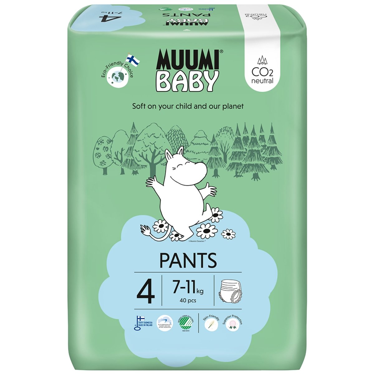 Muumi Baby EKO Plenkové kalhotky pants maxi 4 (7–11 kg)