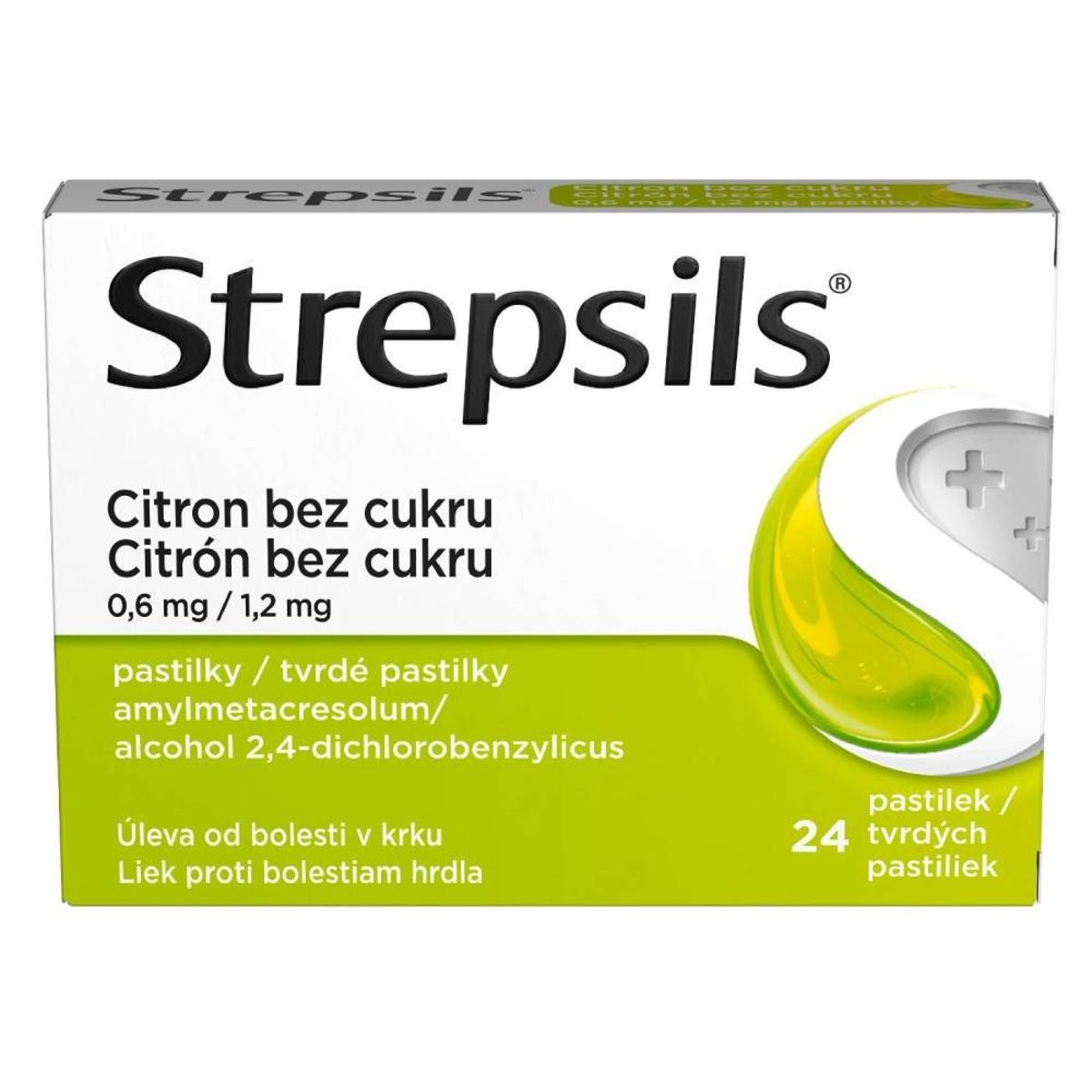 STREPSILS CITRON BEZ CUKRU 0,6MG/1,2MG pastilka 24