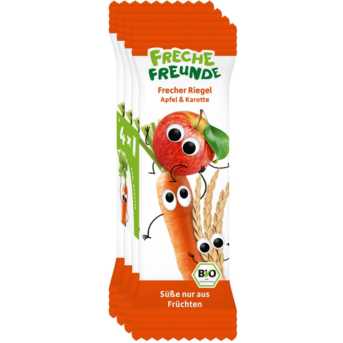 Freche Freunde BIO Ovocná tyčinka jablko a mrkev (4×23g)