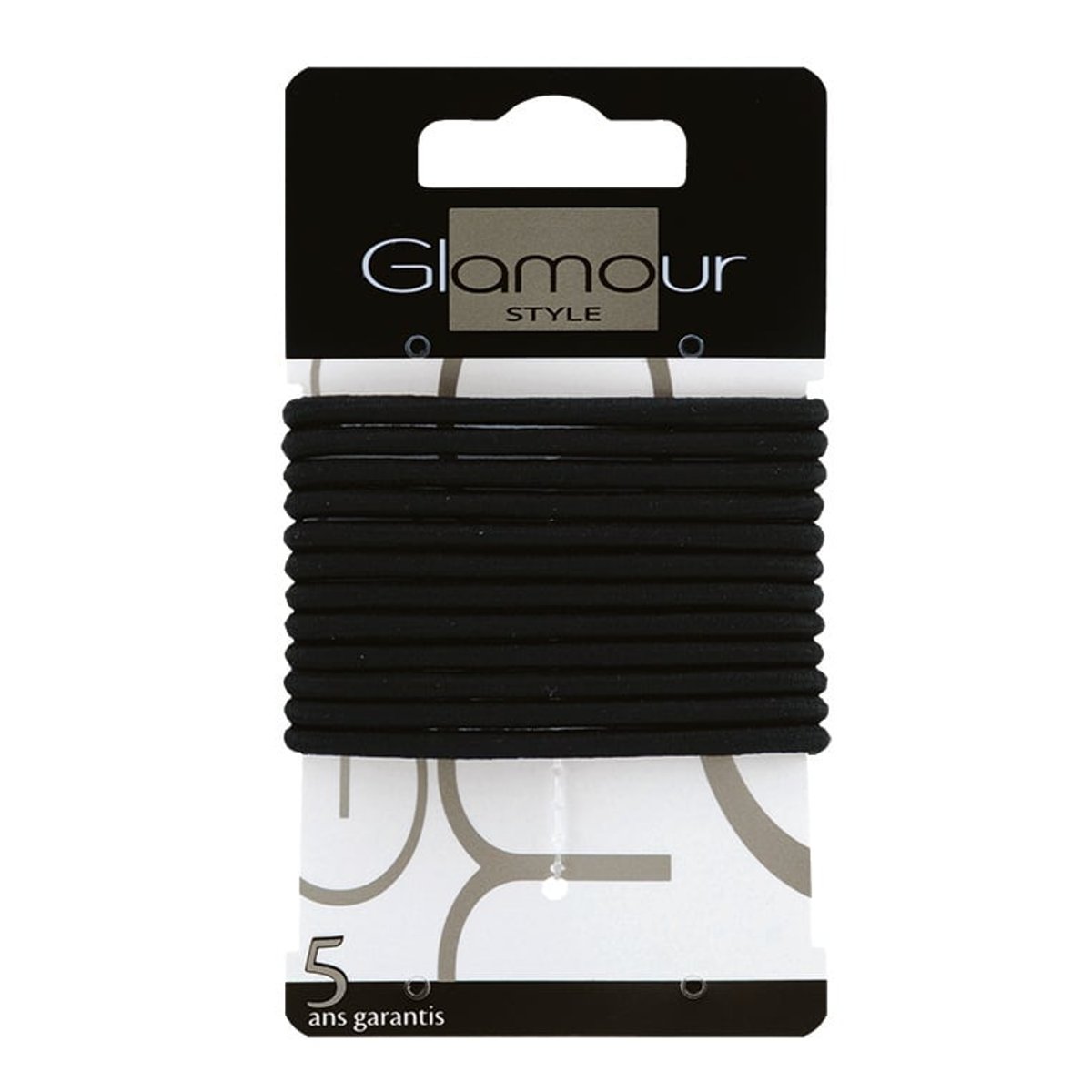 Glamour style Elastické černé gumičky na vlasy