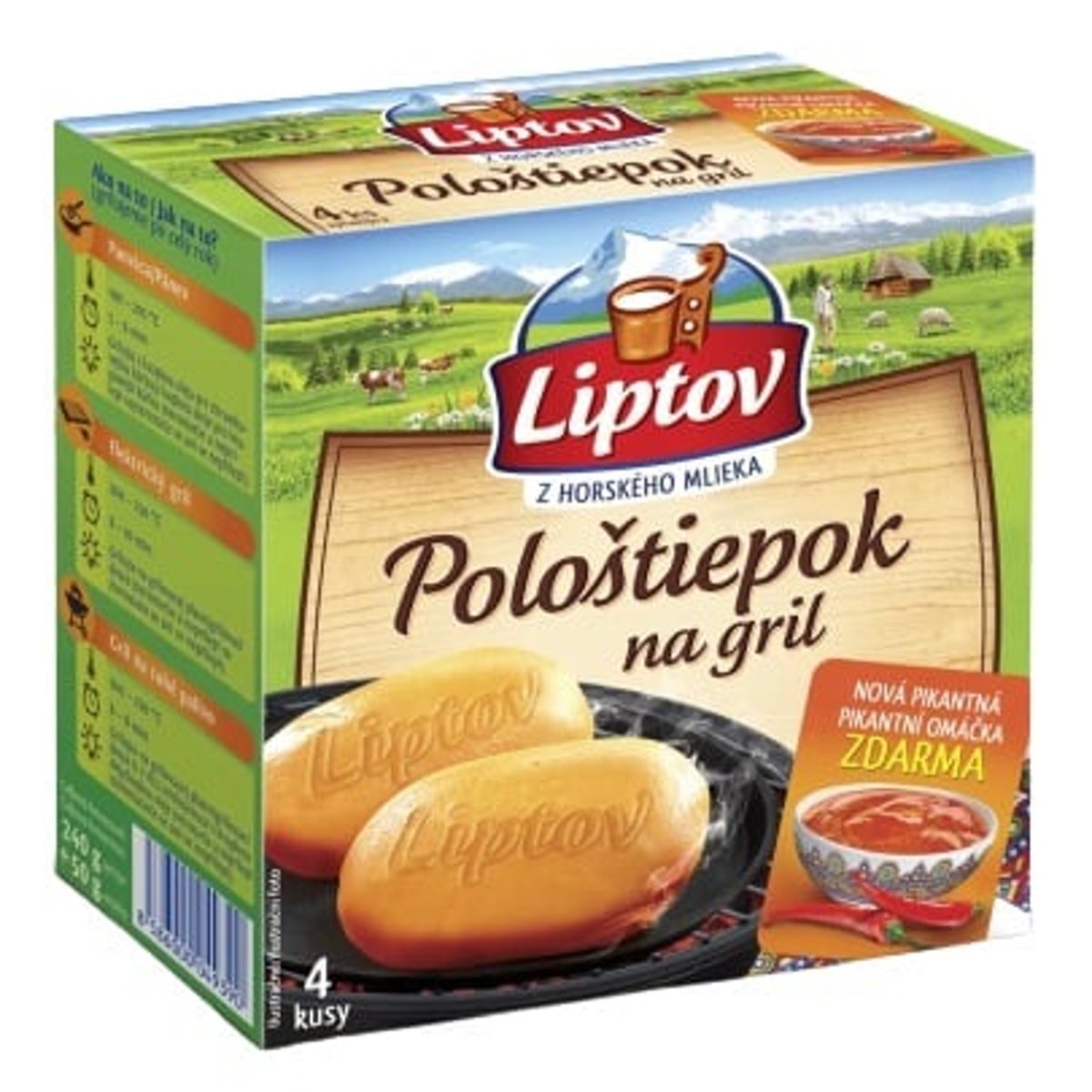 Liptov Pološtiepok na gril s pikantní omáčkou, 4 ks