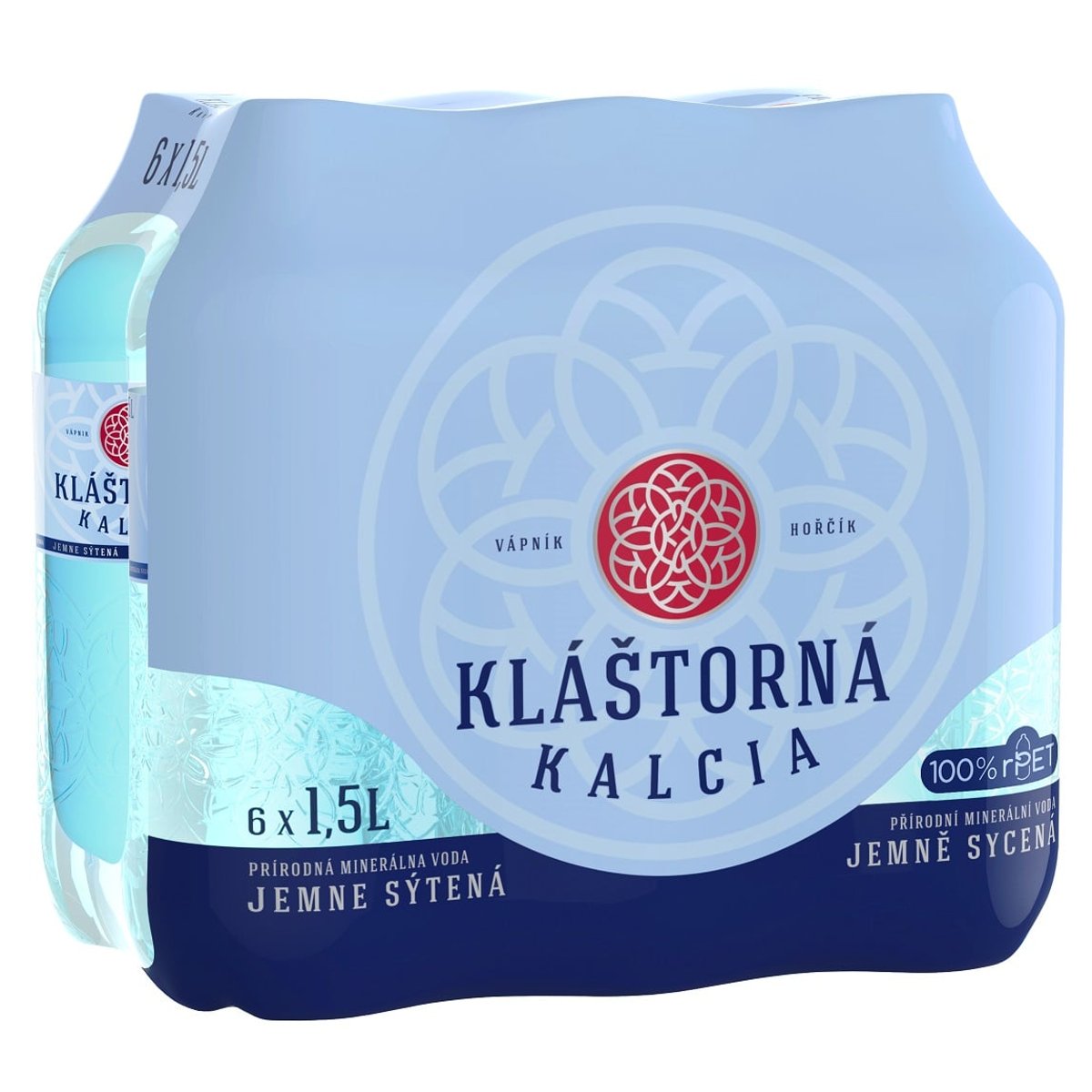 Kláštorná Kalcia přírodní minerální voda jemně sycená (6x1,5l)