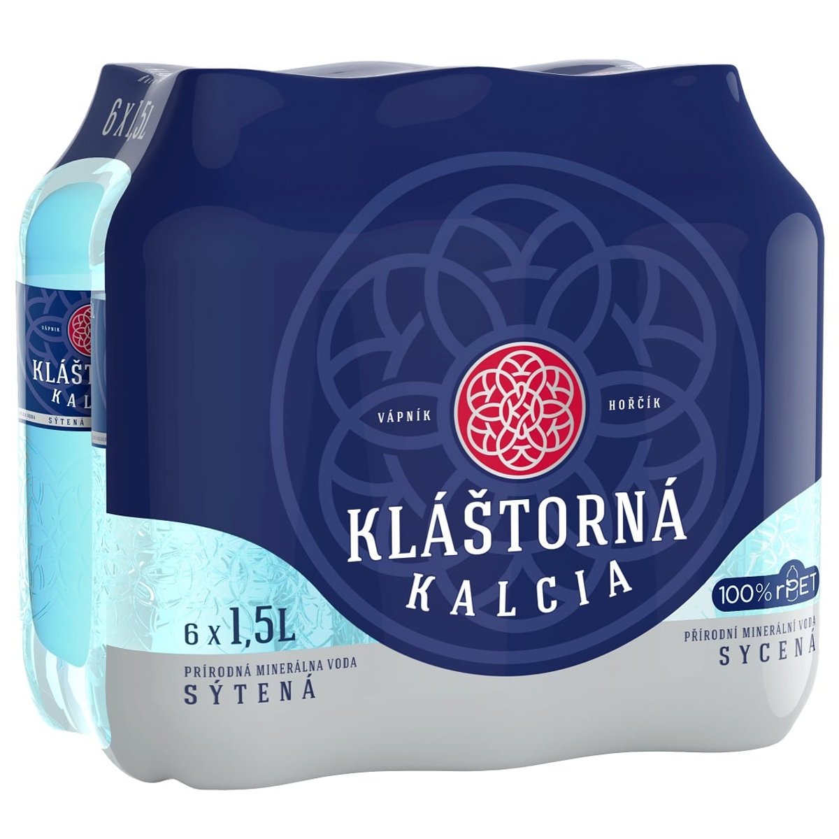 Kláštorná Kalcia Přírodní minerální voda sycená (6x1,5l)