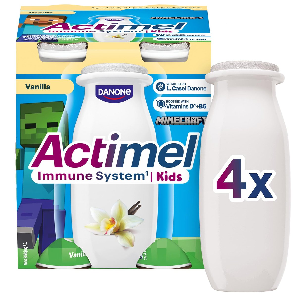 Actimel Kids Probiotický nápoj vanilka 4×100 g