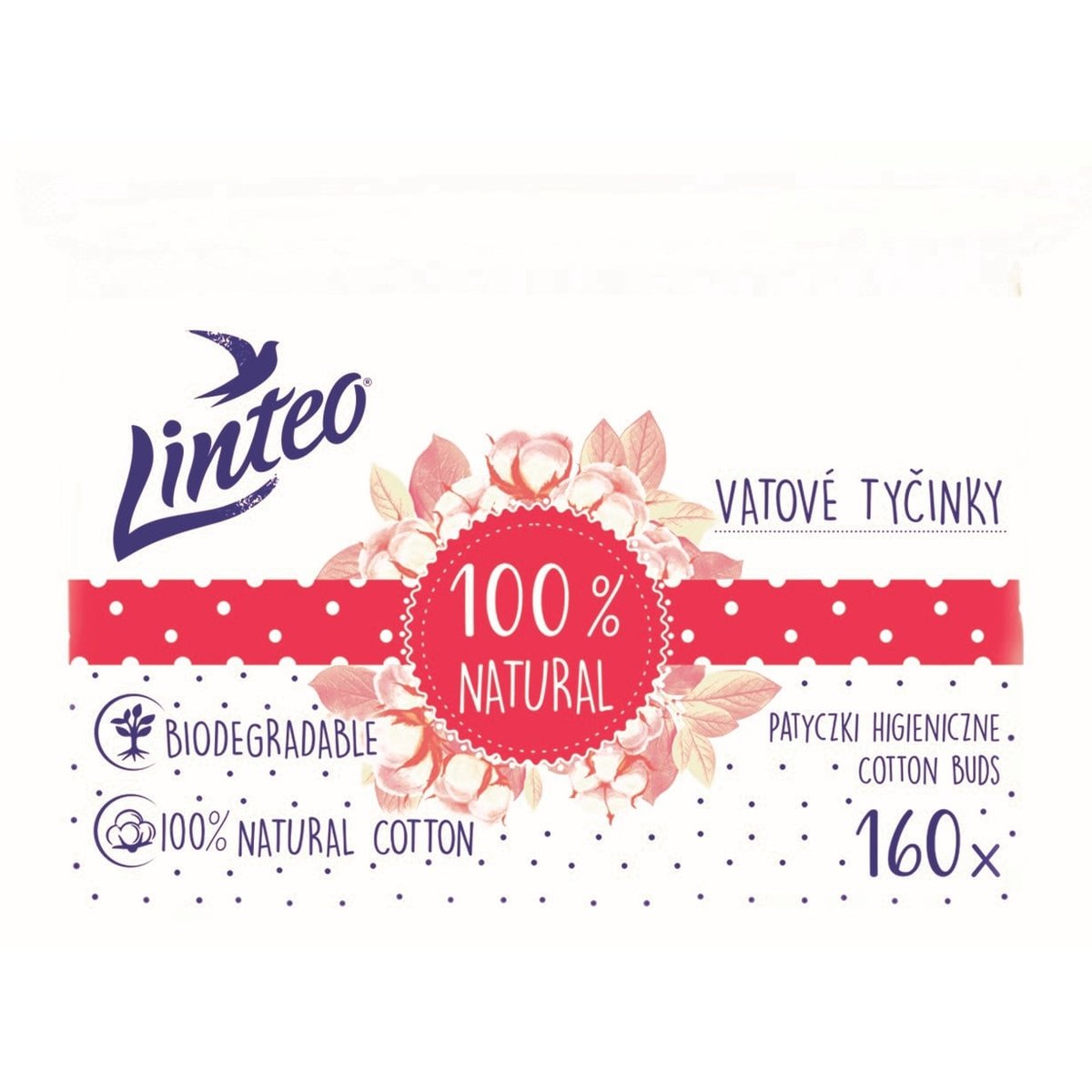 Linteo Papírové vatové tyčinky v sáčku