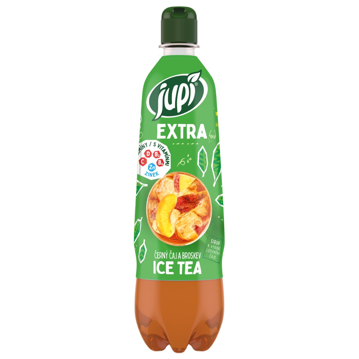 Jupí Extra černý čaj a broskev k přípravě Ice Tea